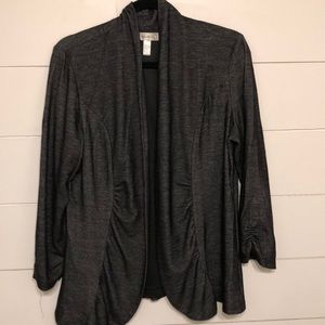 Soft indigo open cardigan